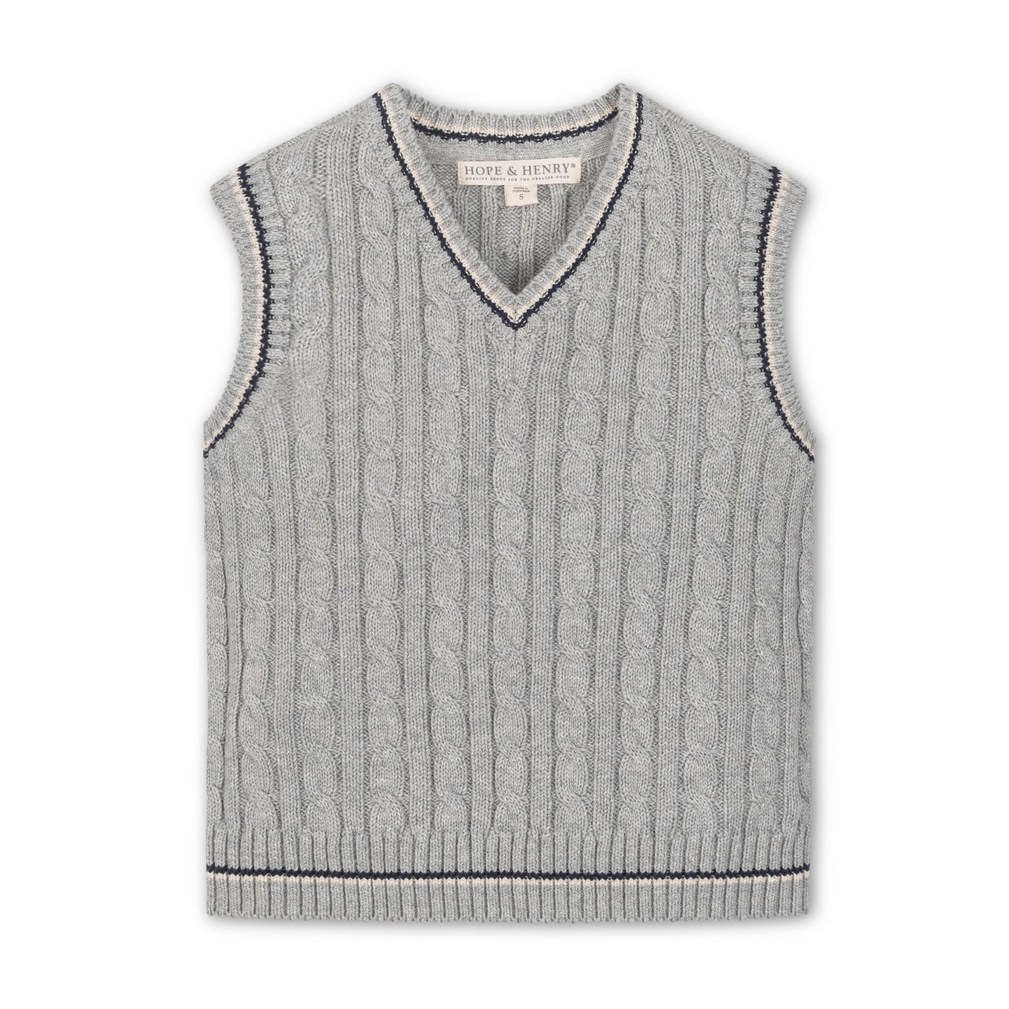 Organic Cable Sweater Vest