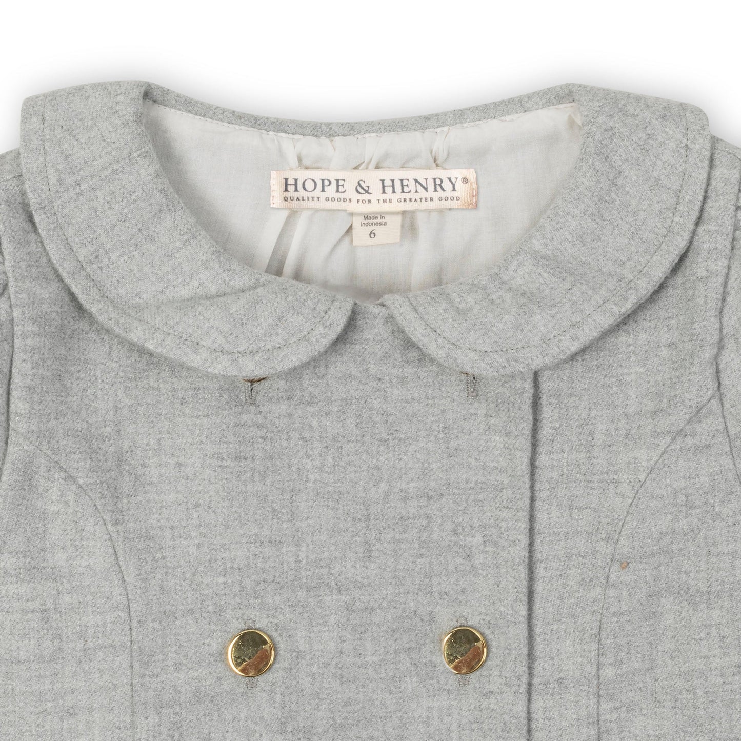 Organic Double Breasted Flannel Dress