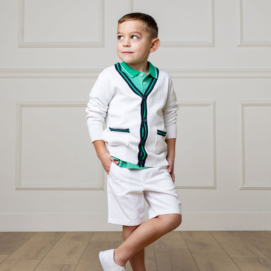 Organic Tipped Cardigan