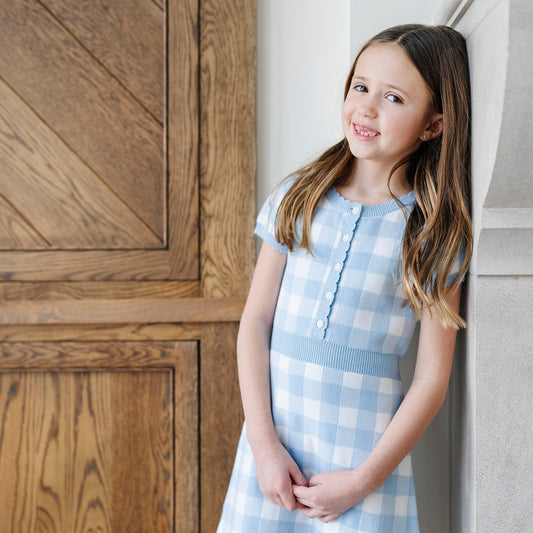 Organic Button Front Sweater Dress