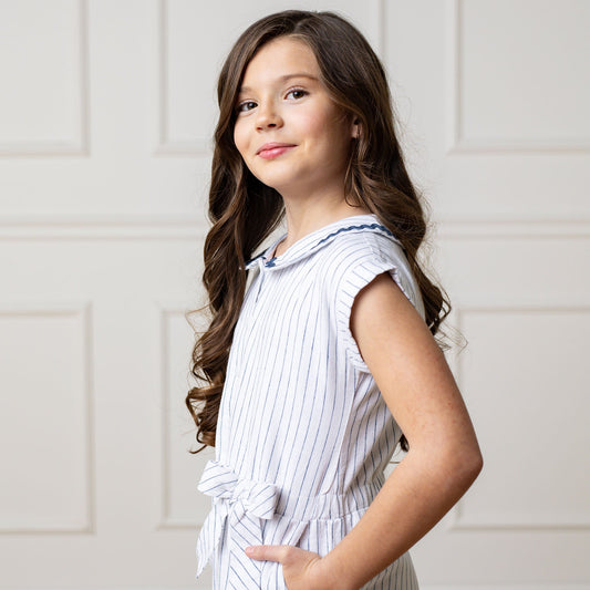 Linen Collared Button Front Romper