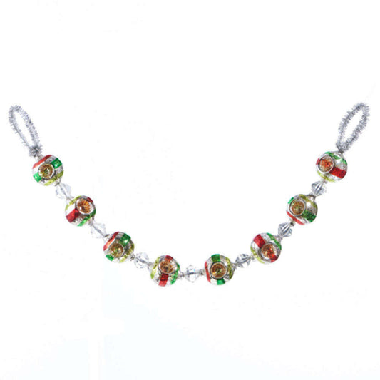 26" Vintage Indent Glass Ornament Garland