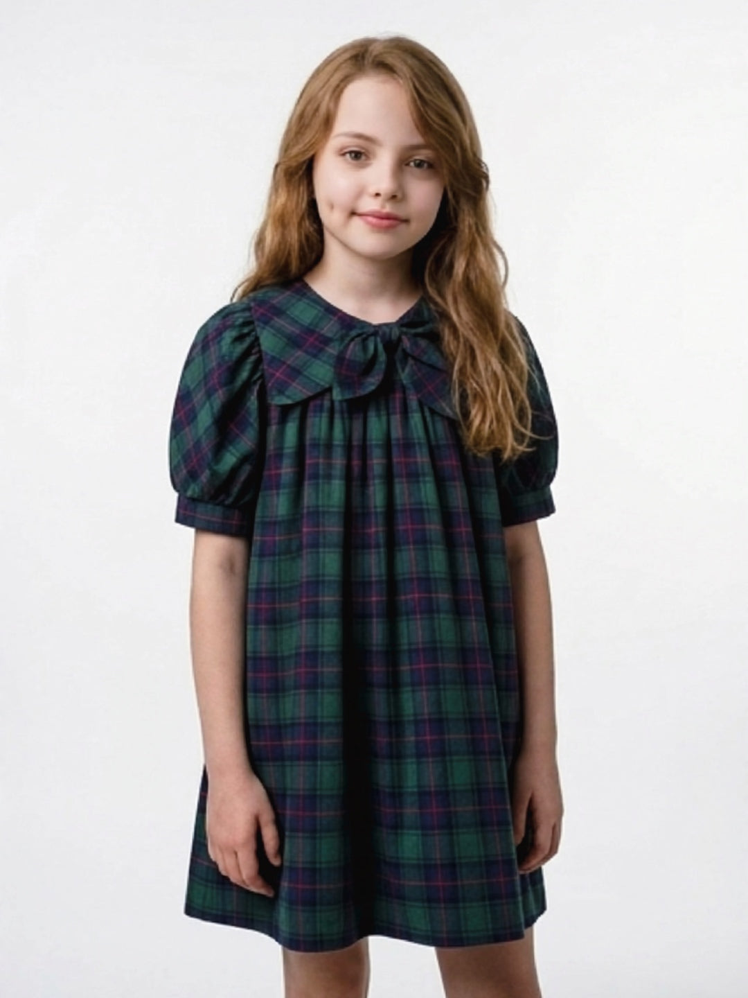Rosemoor Dress | Heritage Green Tartan Cotton