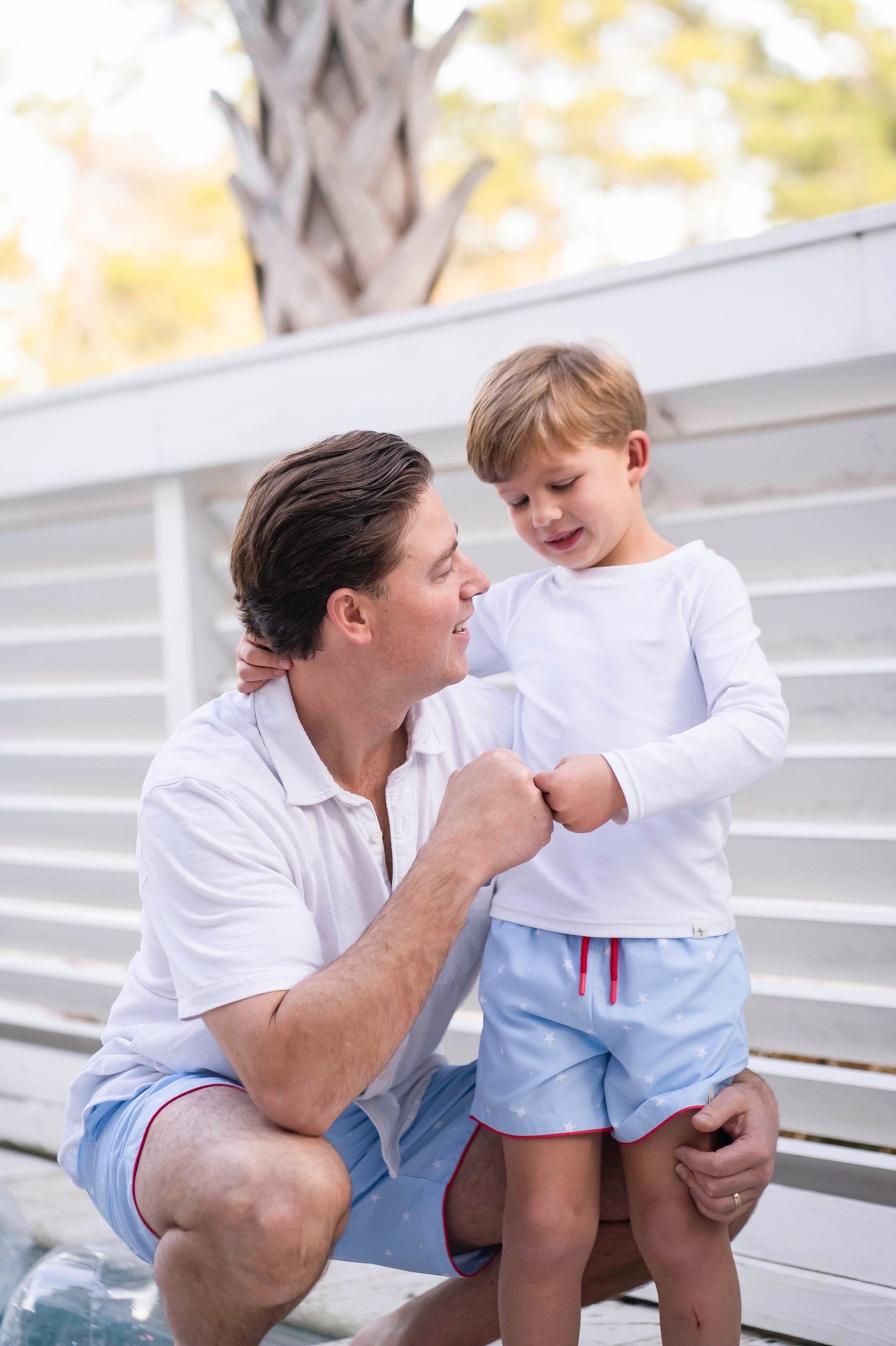 Men's Blue Star Swim Shorts