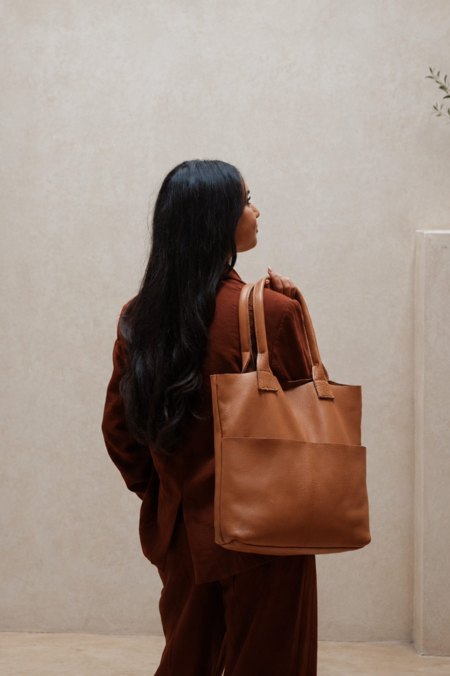 Classic Leather Tote Bag (Unstructured)