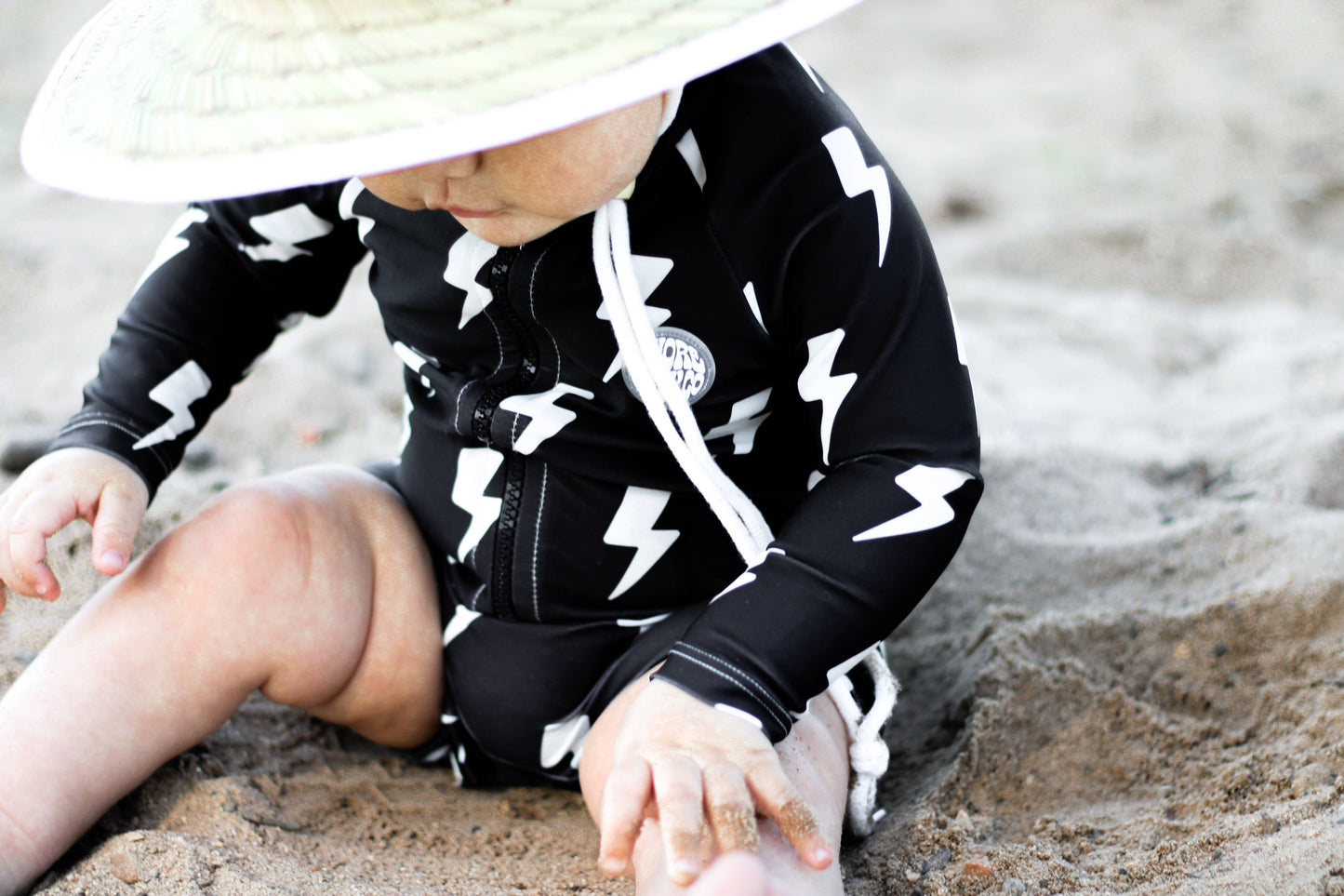 UPF50+ Swim Romper in Live Fast