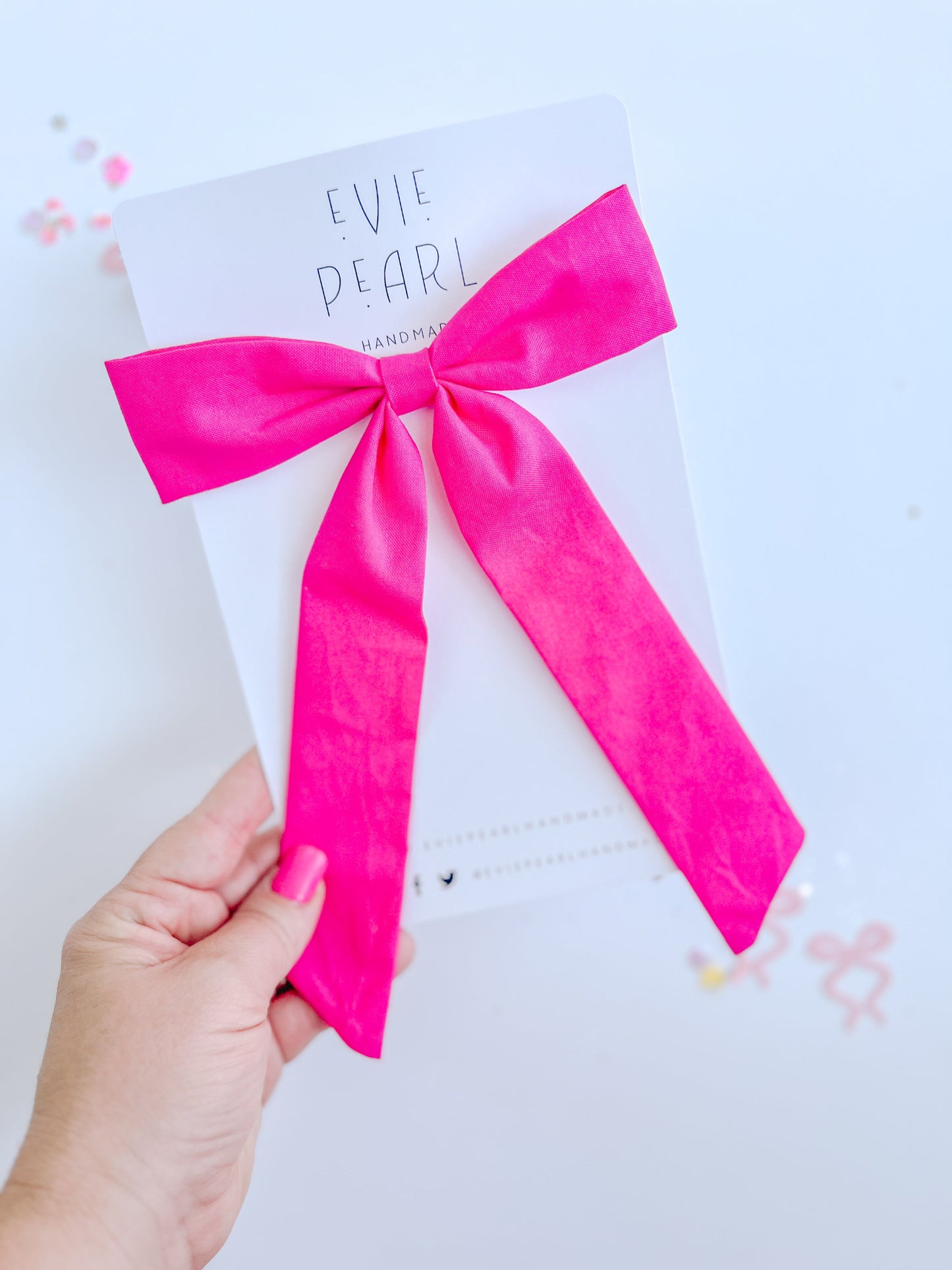 Hot Pink Solid Longtailed Bow