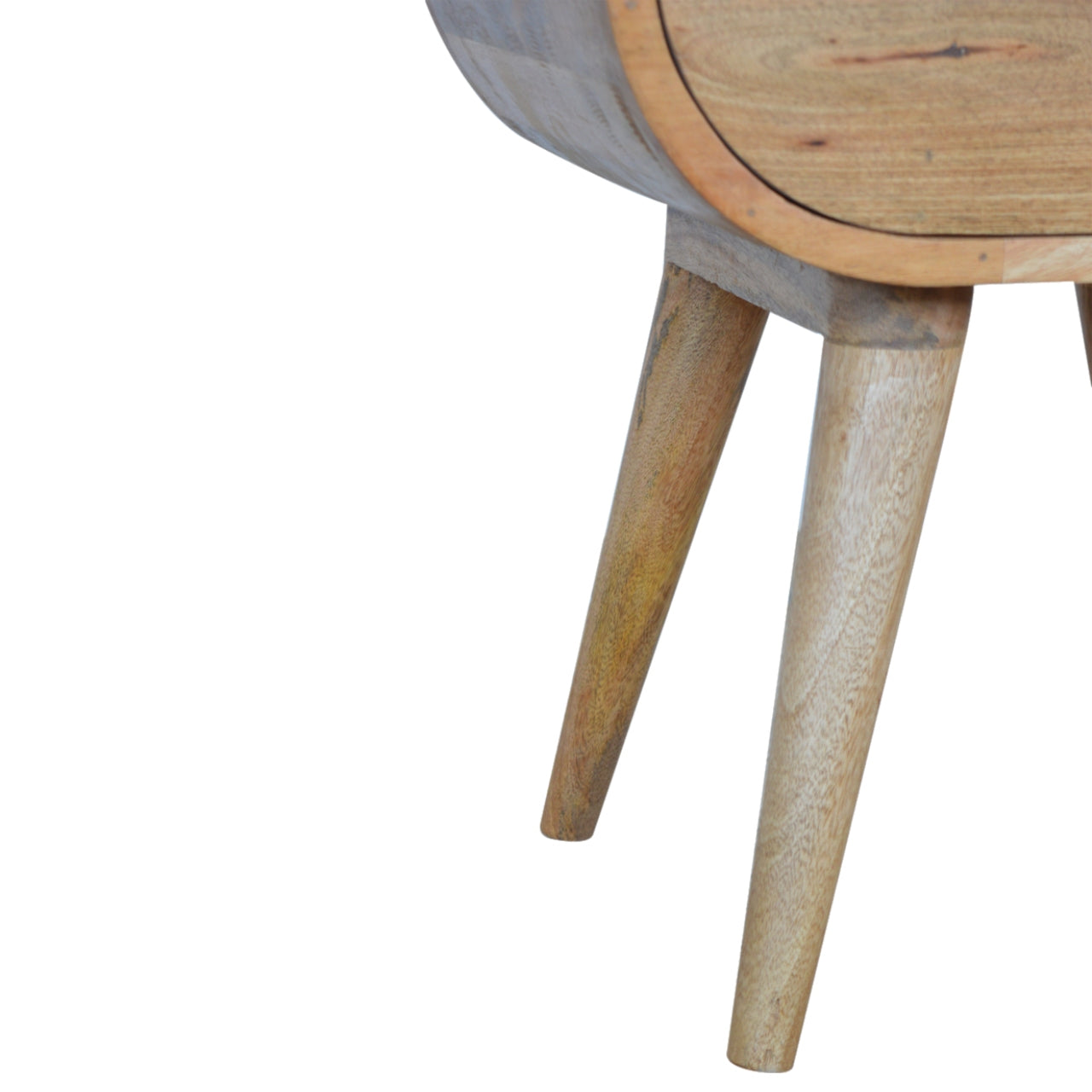Circular Open Slot Nightstand