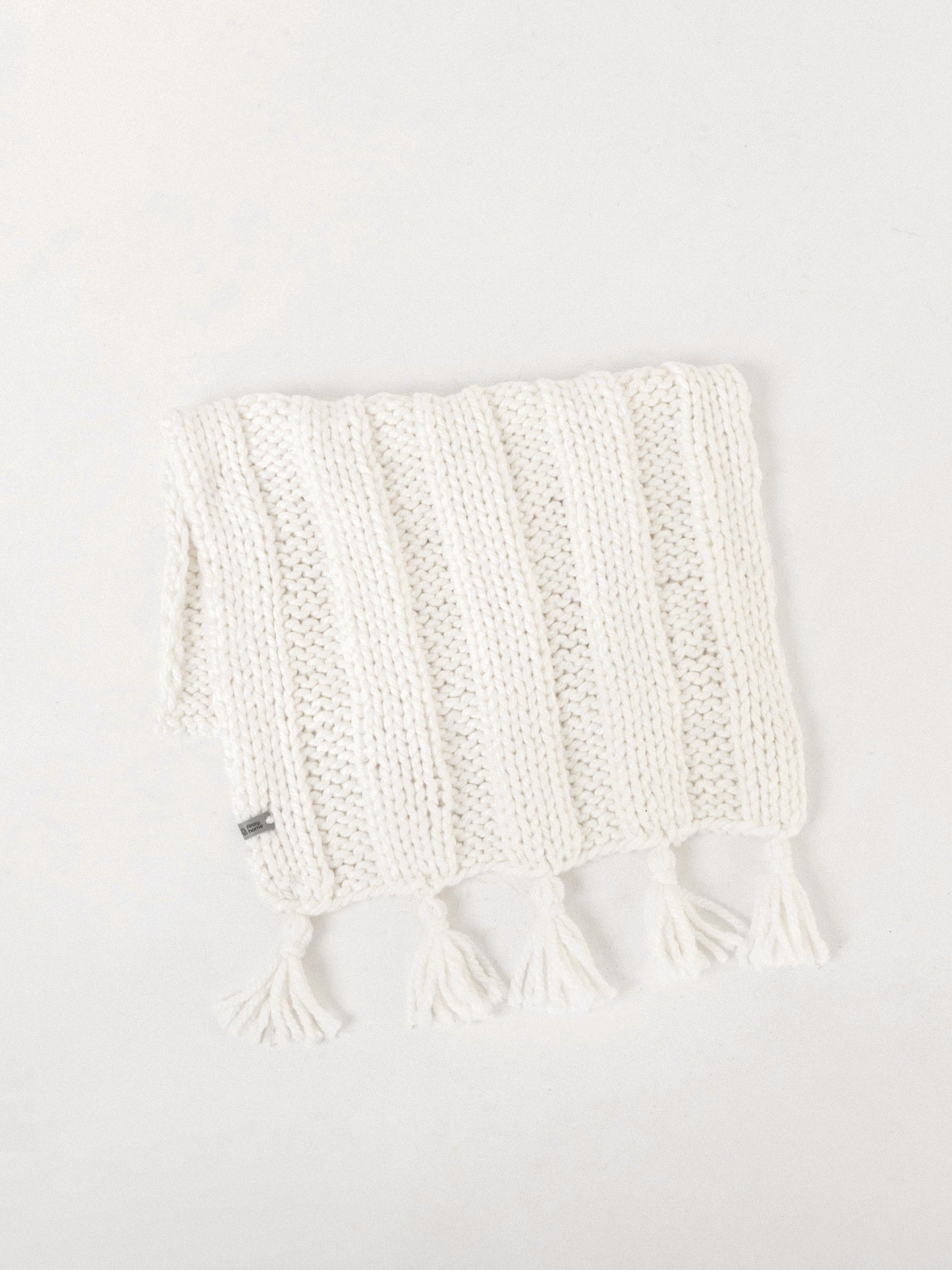 Boho Hand-Knitted Baby Blanket
