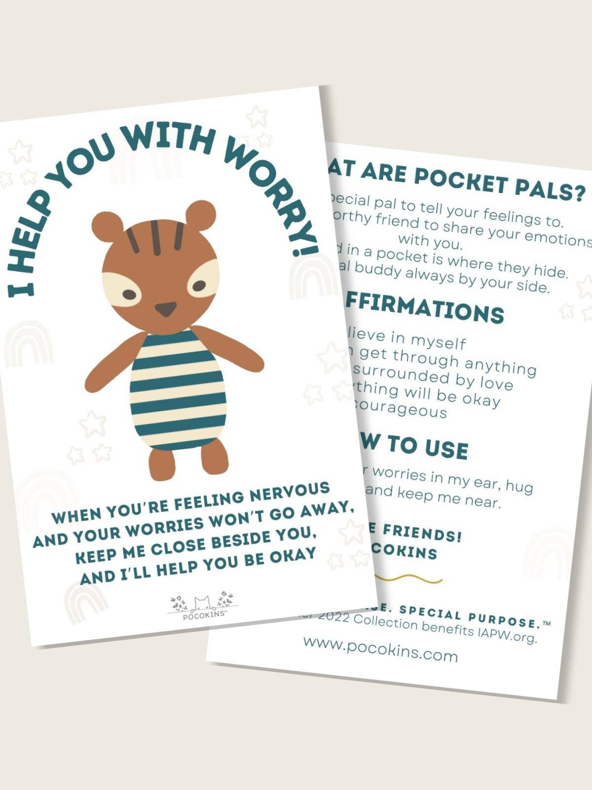 5” Pocket Pal - Carlton the Squirrel (WORRY)