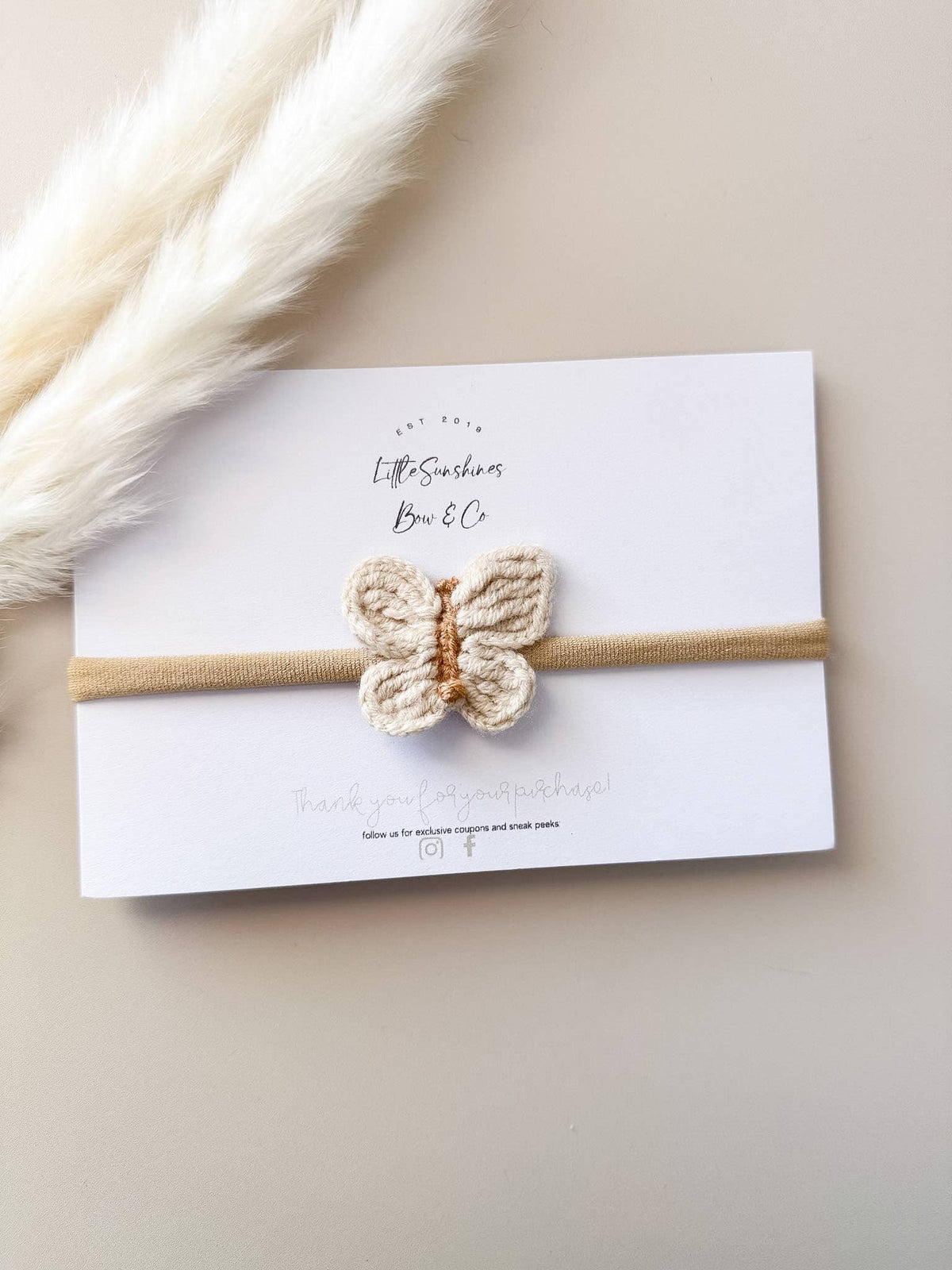 Crochet Butterflies Hair Clips & Nylon Headbands