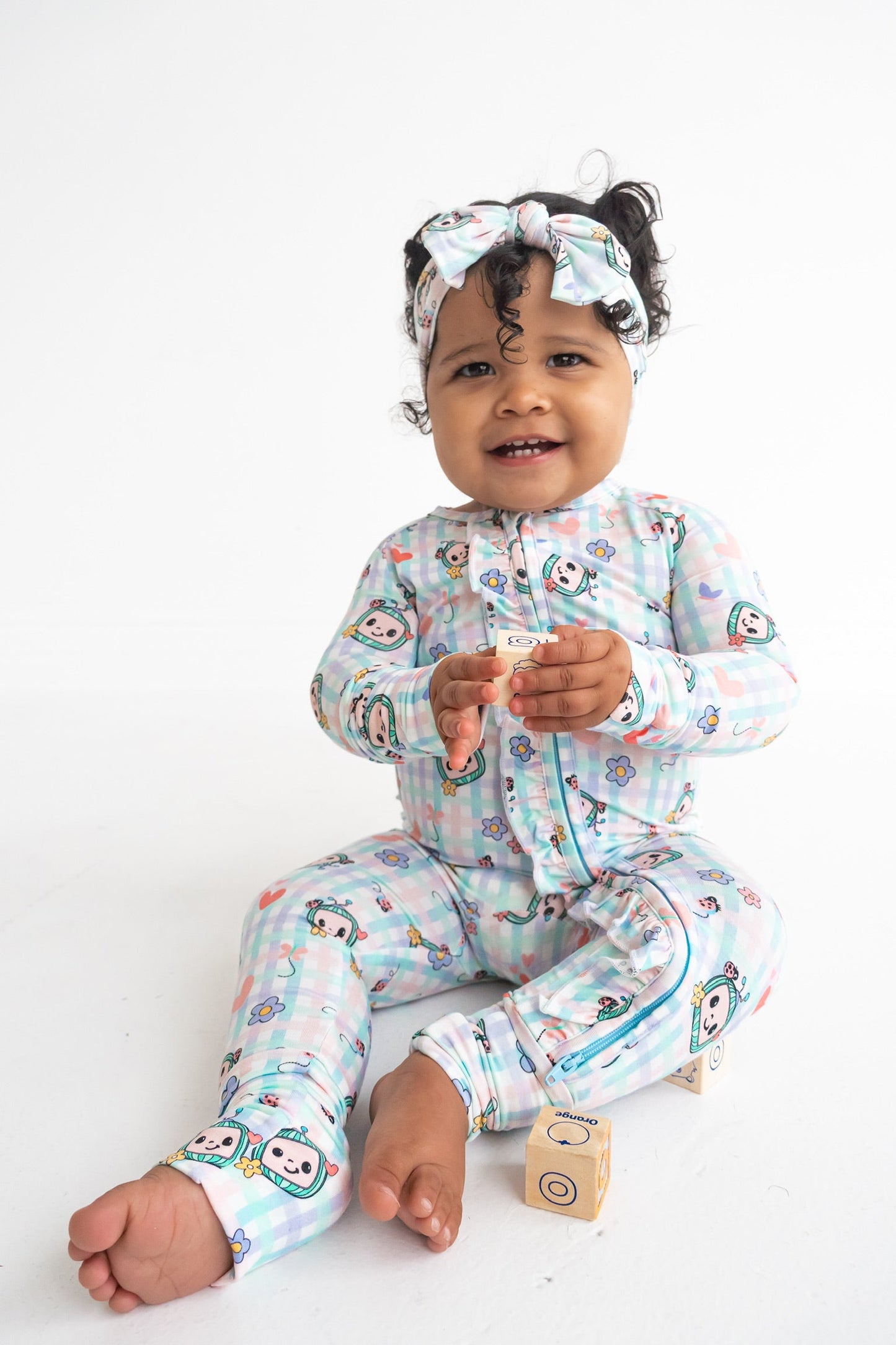 Dream Big Little Co x CoComelon SPRINGTIME MELON DREAM RUFFLE ROMPER