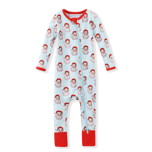 Santa Butterknit Zip Up Holiday Layette
