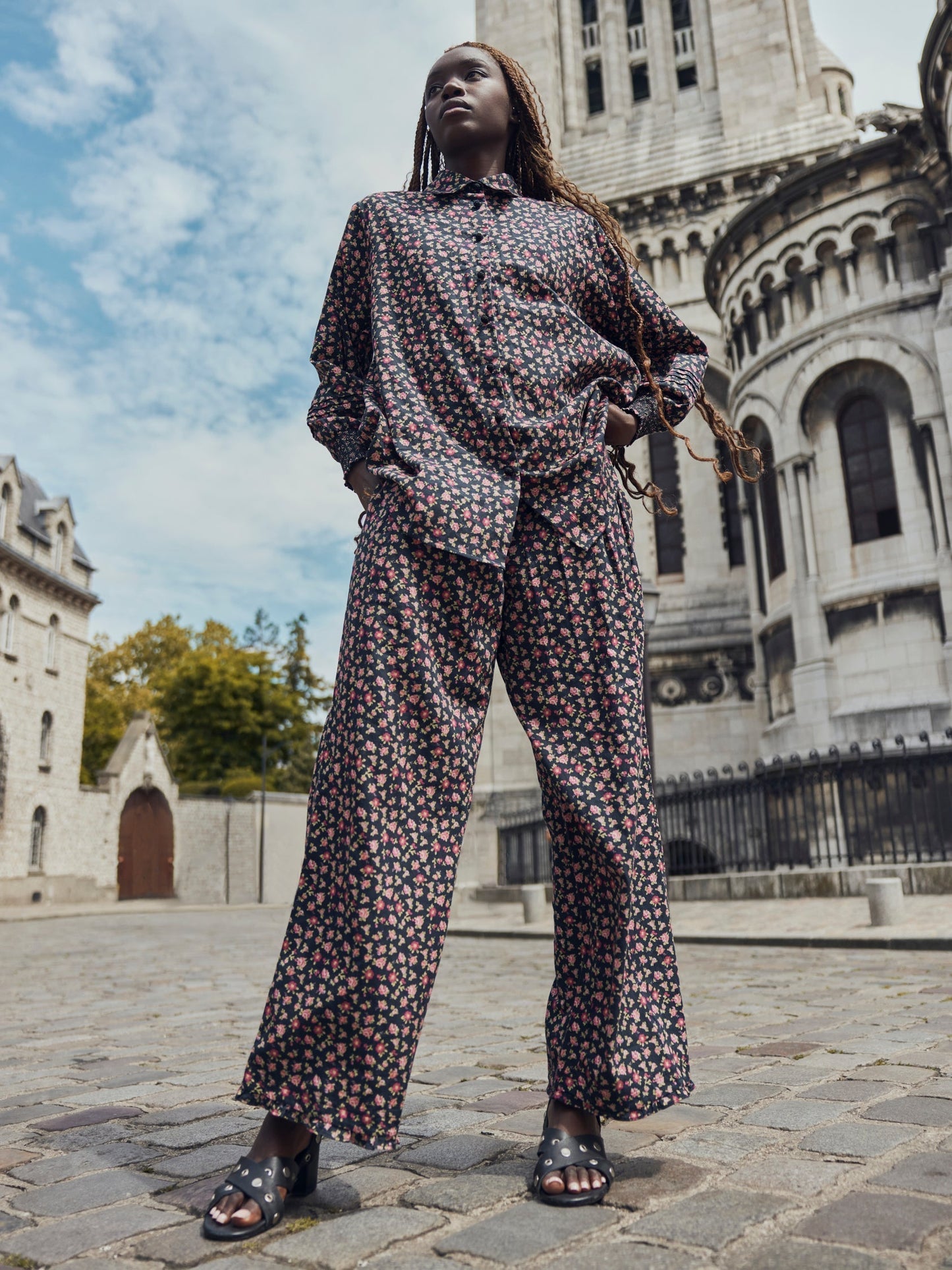 Kirby Pant - Black Rose Floral