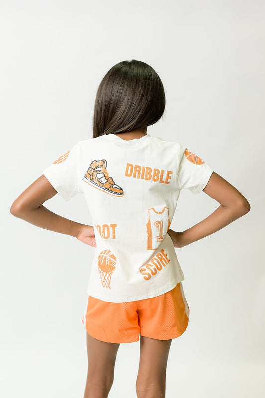 Orange Basketball Shirt