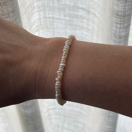freshwater pearl stretch bracelet