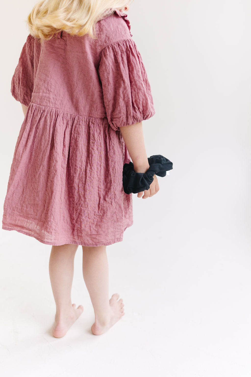 Blue Solid Oversized Scrunchy