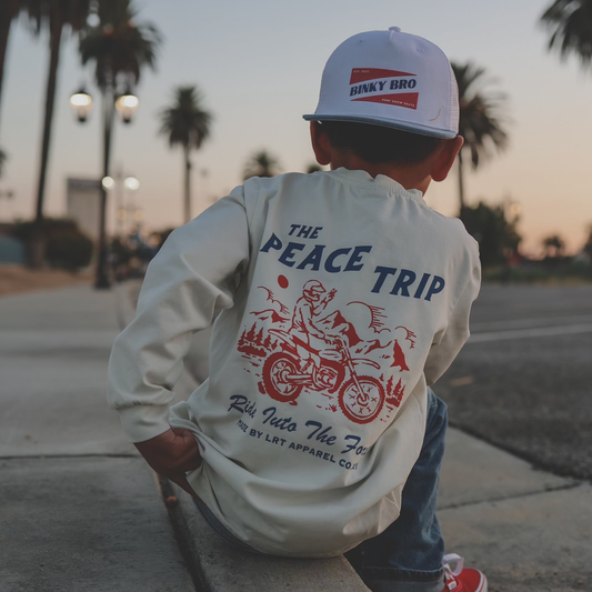 THE PEACE TRIP LONG SLEEVE TEE - WHITE