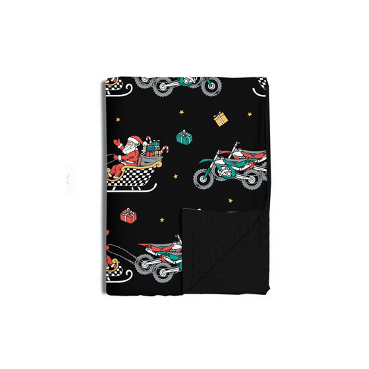 Santas Speedy Sleigh Blanket / Baby *PREORDER - SHIPPING OUT BETWEEN NOV 24 - DEC 6*