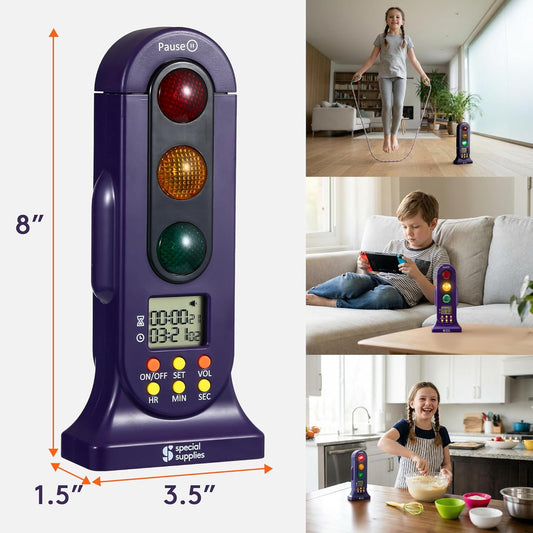 Special Supplies Stoplight Timer - Countdown - Use for Sensory Rooms, Schools, and Bedrooms