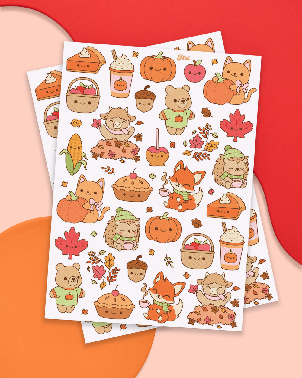 Fall Kawaii Tattoos - 58 temporary tattoos