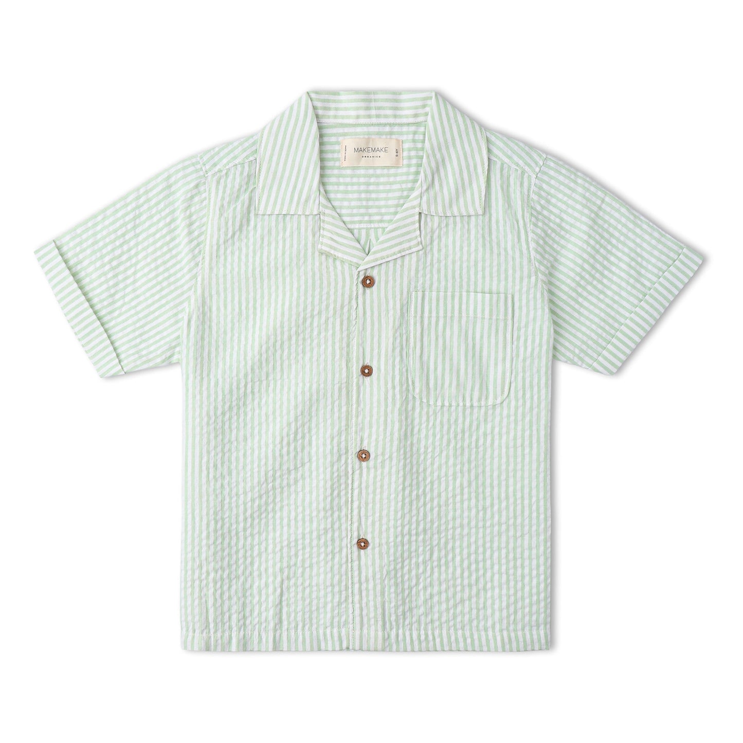 Organic Shirt & Shorts Set - Basil Stripes