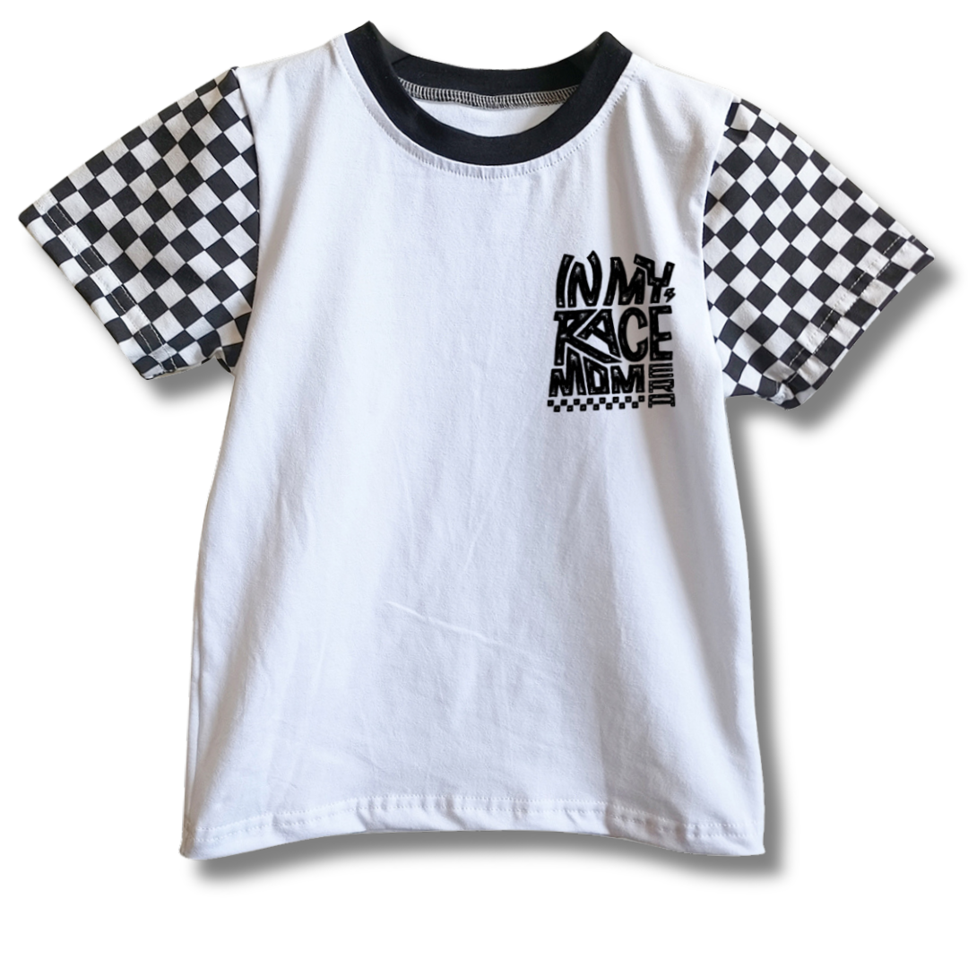 Checkered In My Race Mom Era T-Shirt / PREORDER: May 20 - May 27