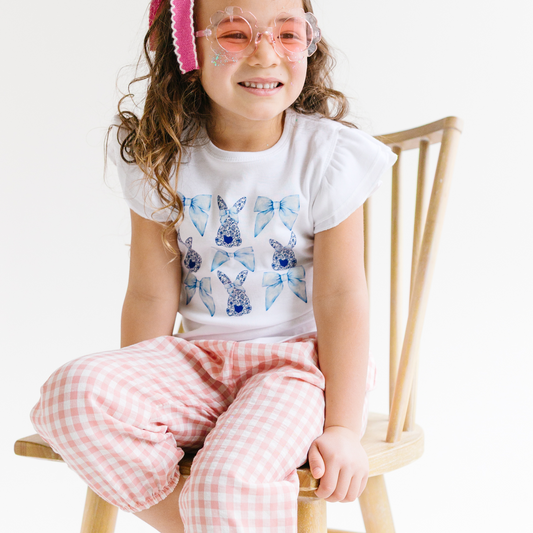 Bunnies and Bows Coquette Flutter Sleeve Blue