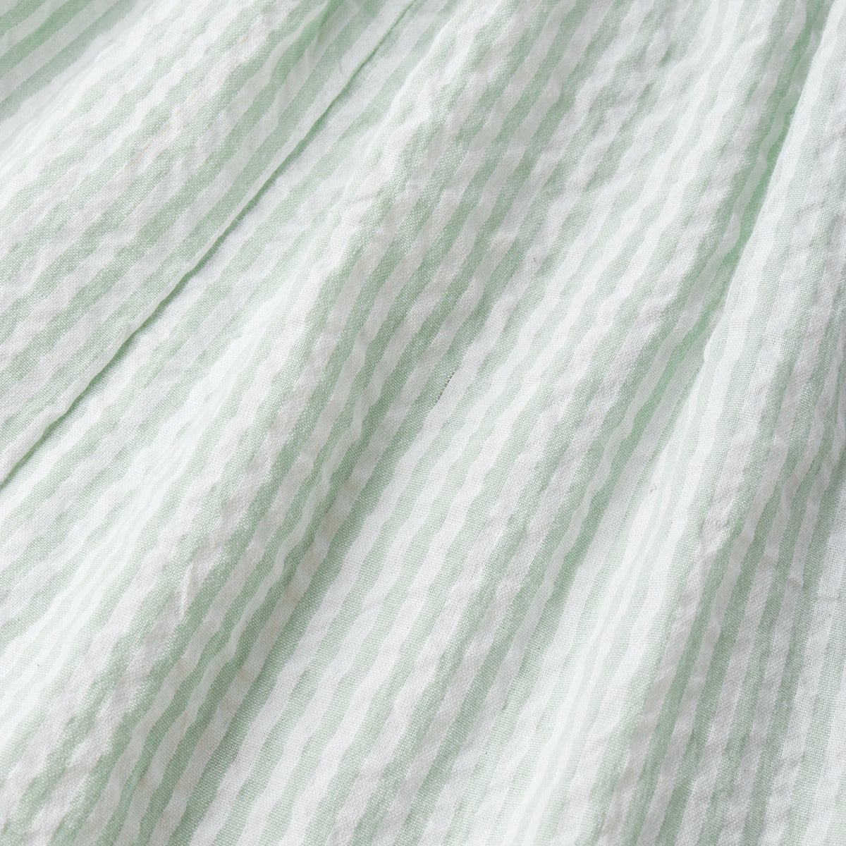 Organic Short Bubble Romper - Basil Stripes