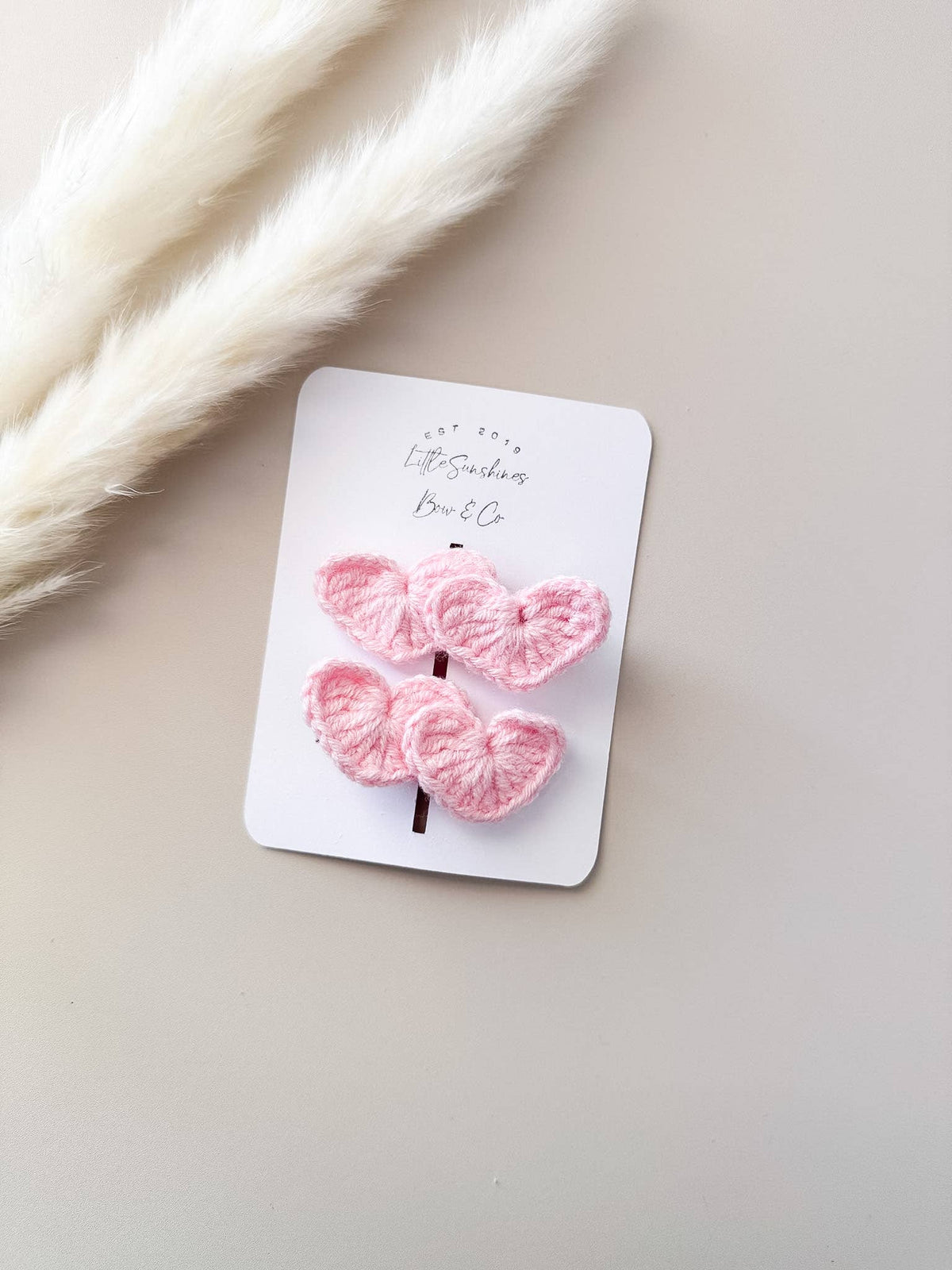 Double Heart Hair Clips & Nylon Headbands