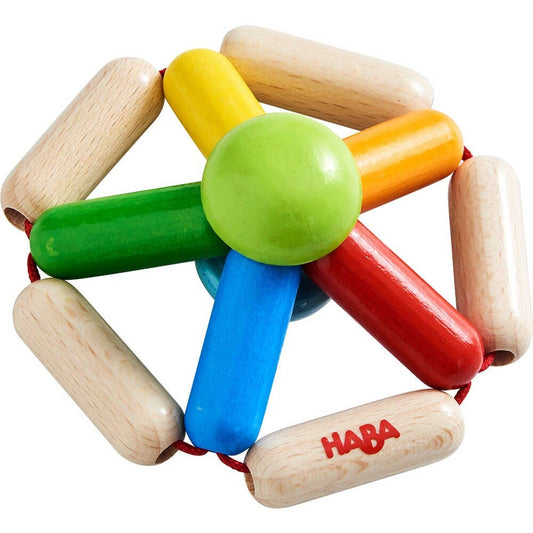 Color Carousel Wooden Baby Rattle - Infant Sensory Toy