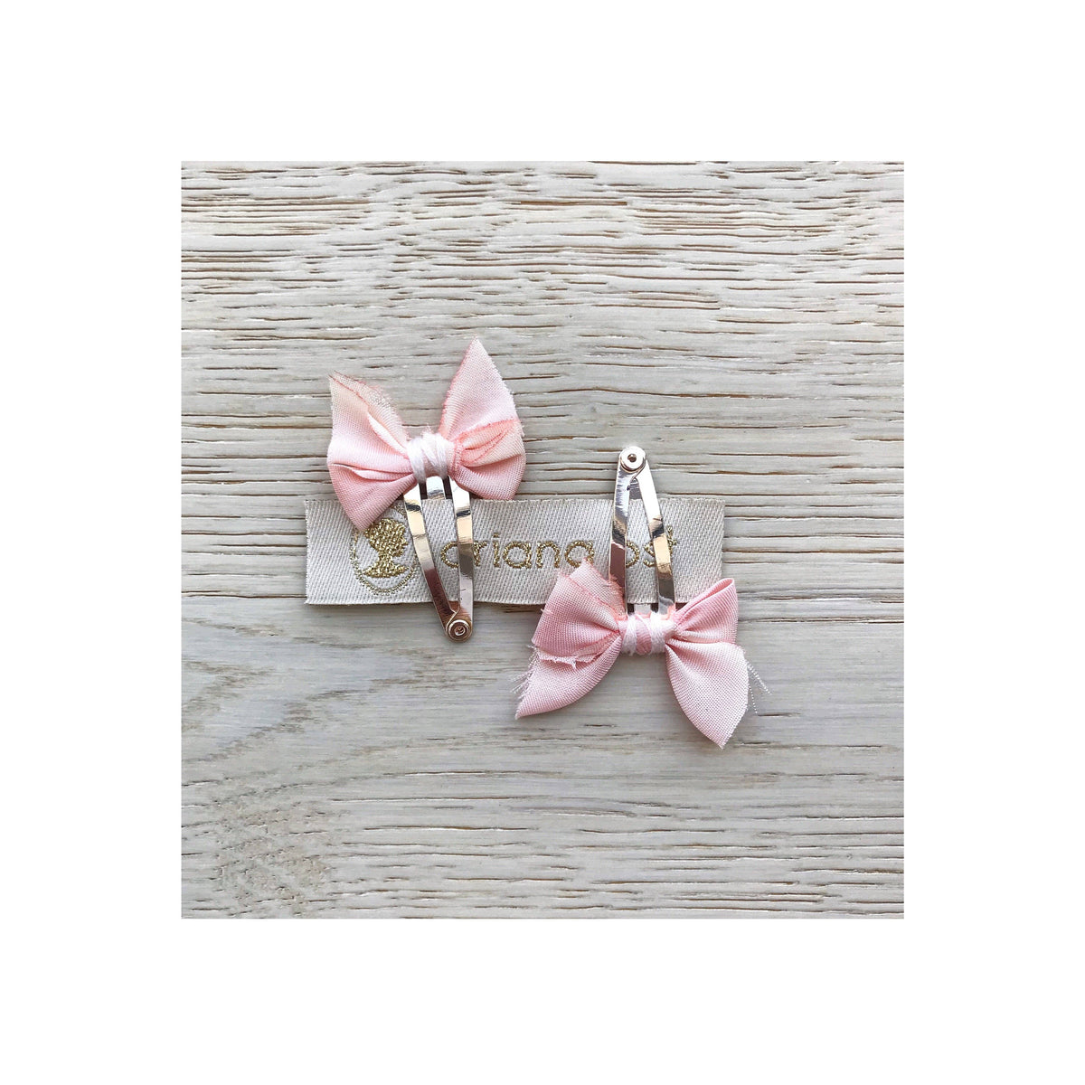 Mini Dip Dyed Fabric Bow Hair Clips — Handcrafted Silk Bows