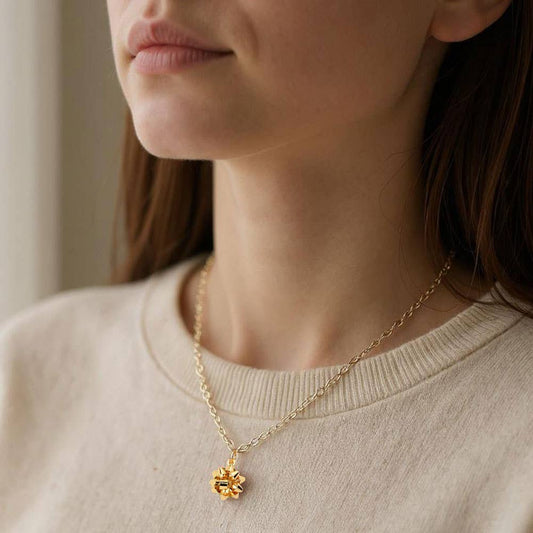 Christmas Gift Bow Necklace