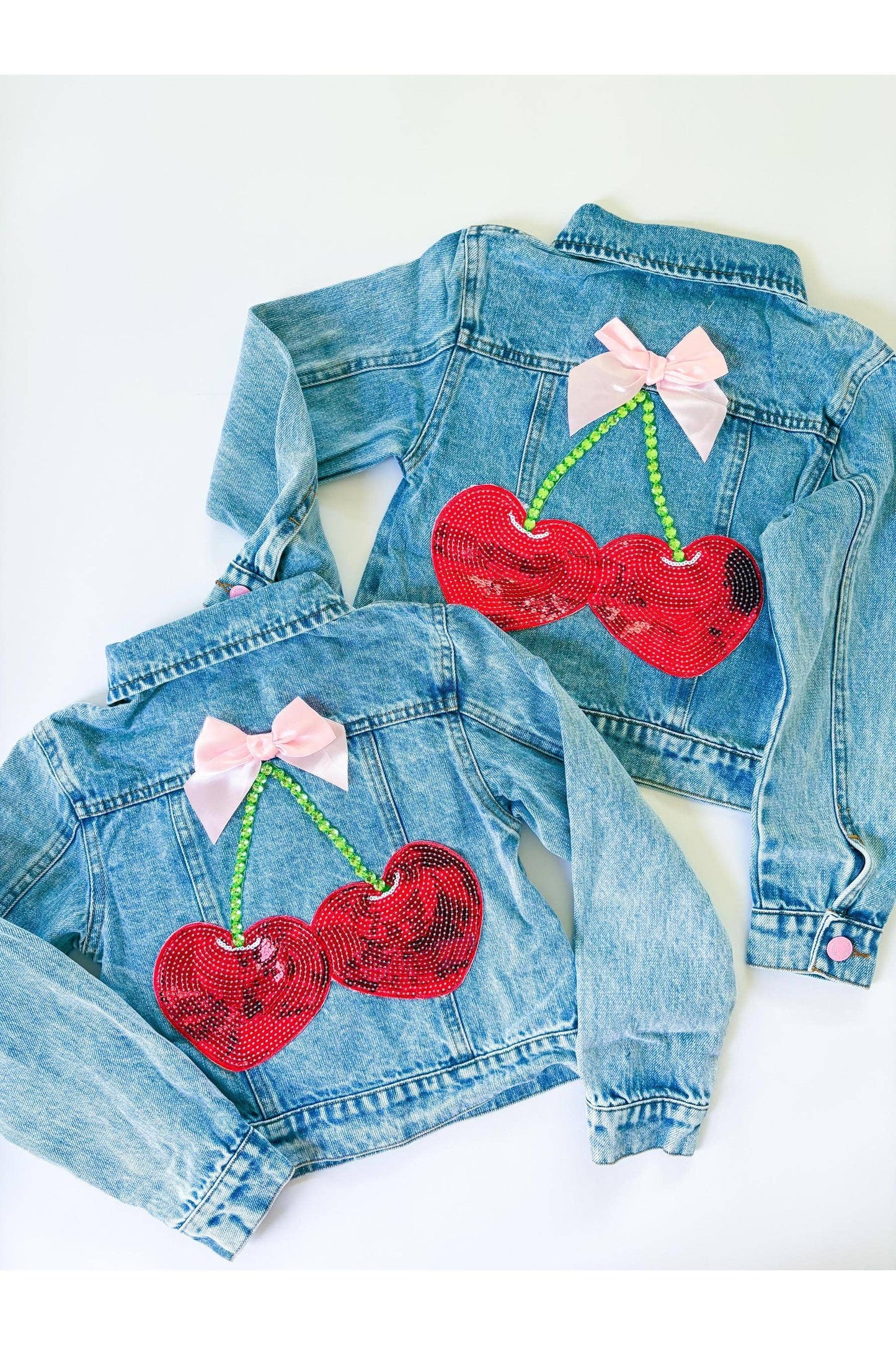 Cherry and Bow Denim Jacket