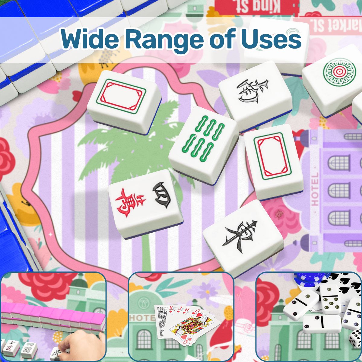 Charleston South Carolina Mahjong Floral Preppy Mahjong Mat