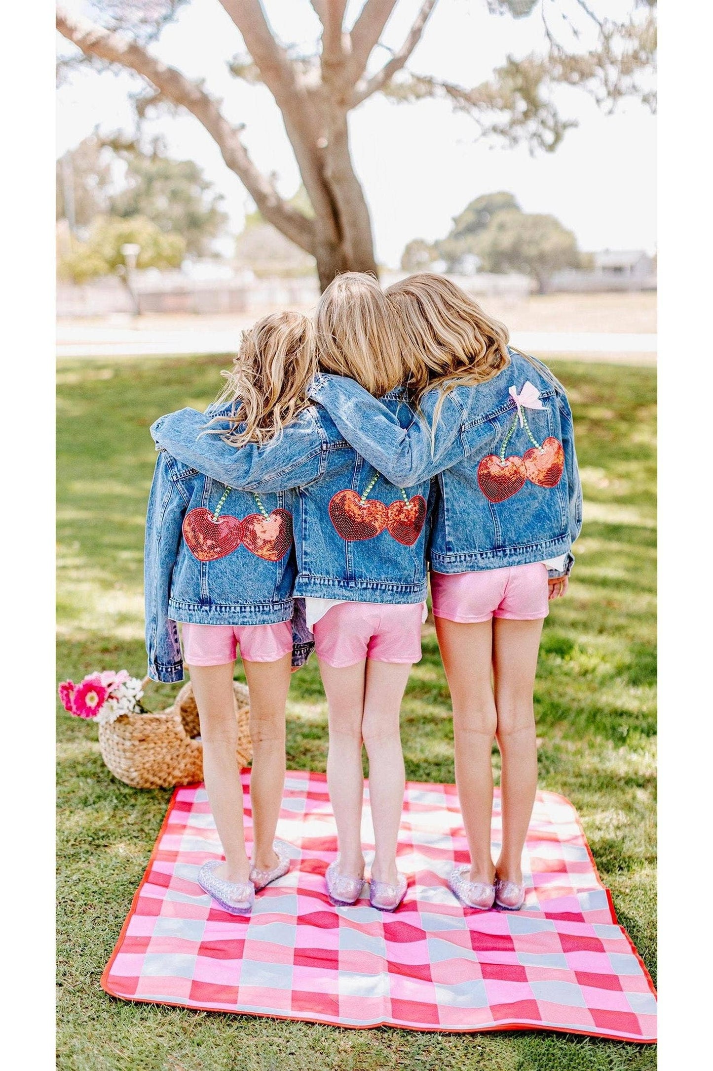 Cherry and Bow Denim Jacket