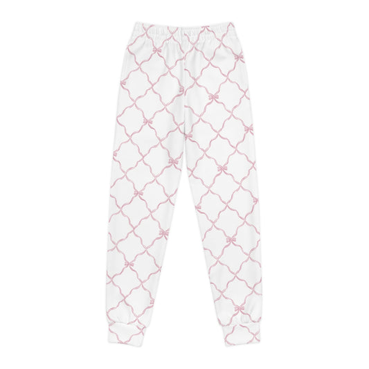 Trellis Bow Youth Joggers Activewear - Pink