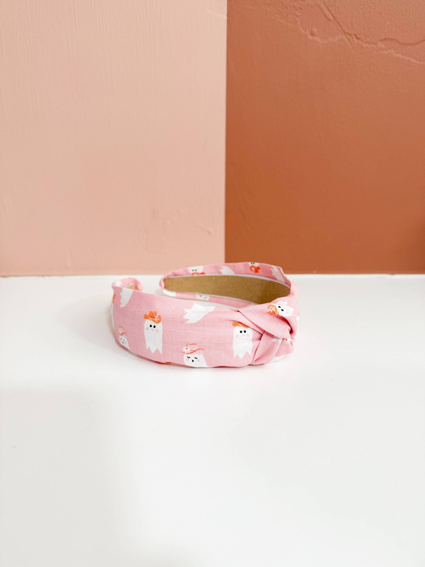 Pink Cowboy Ghosts Halloween Top Knot Headband