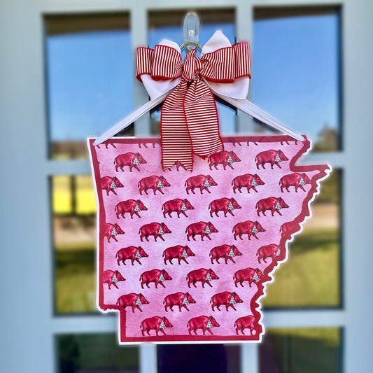 Crimson Hog Printed Door Hanger