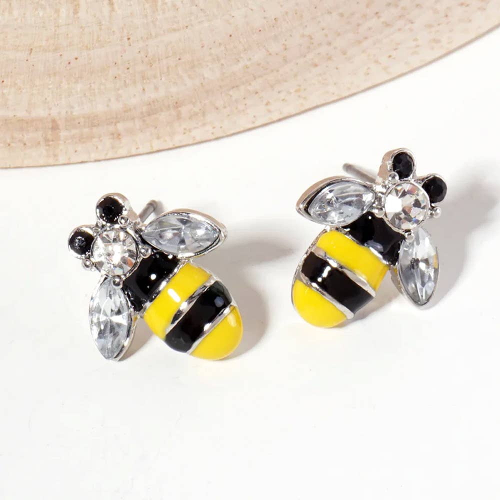 Honey Bee Stud Earrings