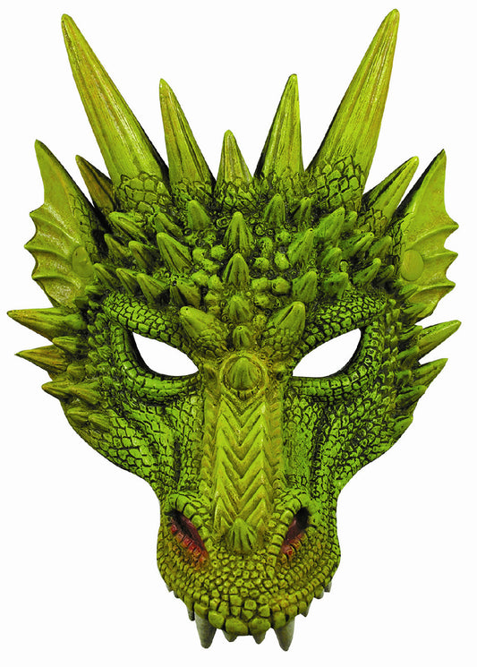 New Green Dragon Adult Dragon Dinosaur Latex Half Mask 79488