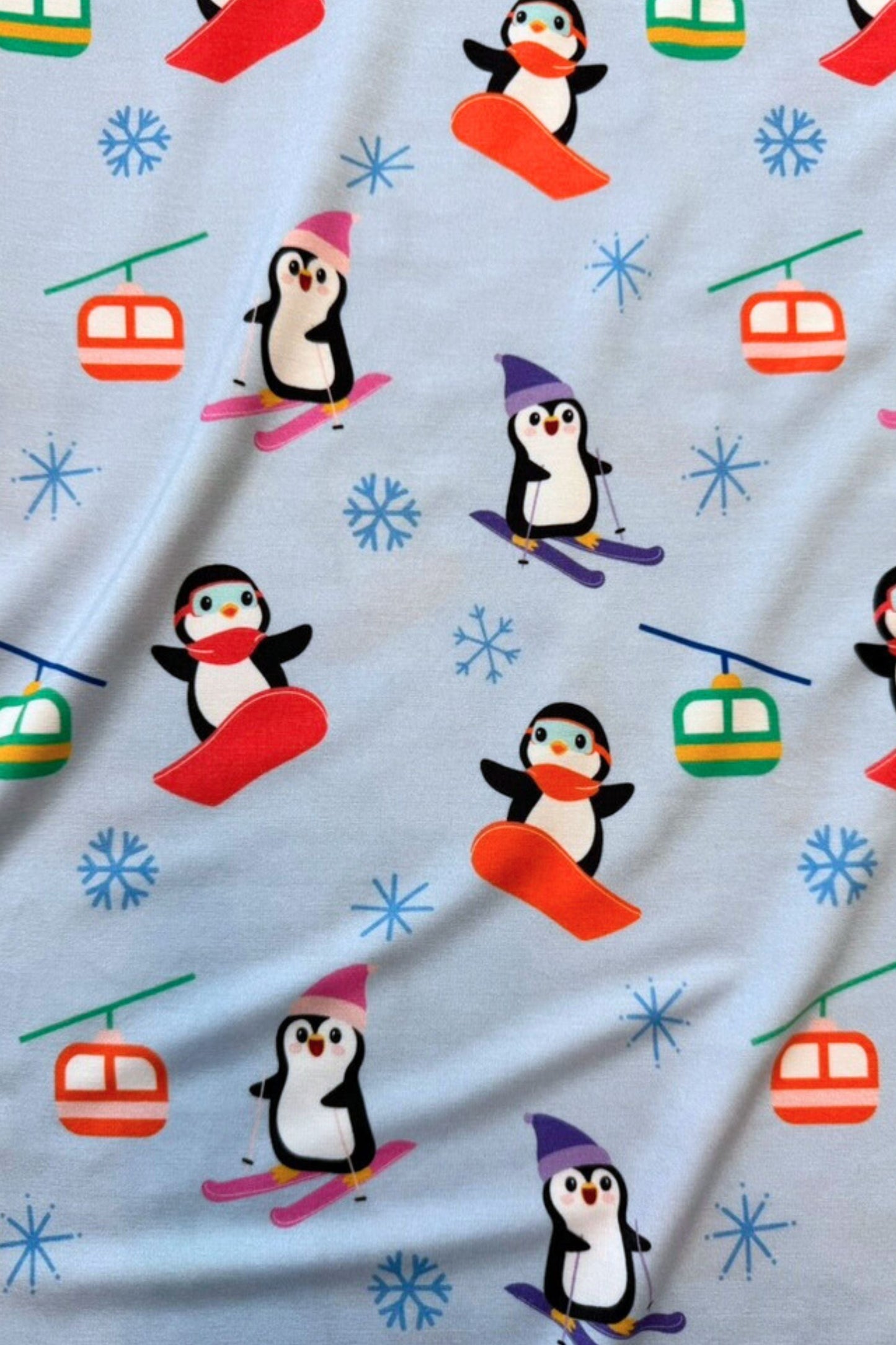Polar Penguins Top Knot Hat