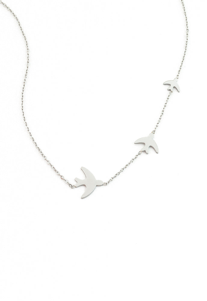 Sparrow Silver Necklace