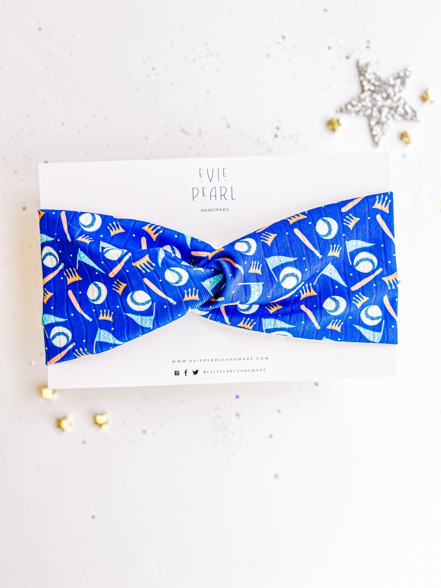 Blue Kansas City Baseball Twisted Turban