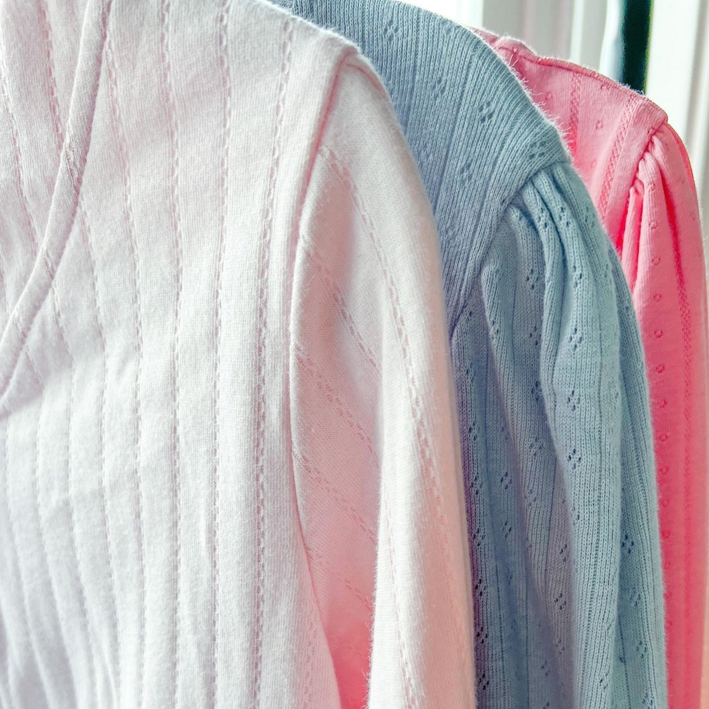 Pointelle Stripes cardigans- 6 colors