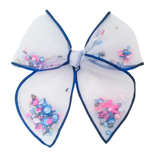 Ava Hair Bow | Hand-Tied Bow | Under The Sea Shaker