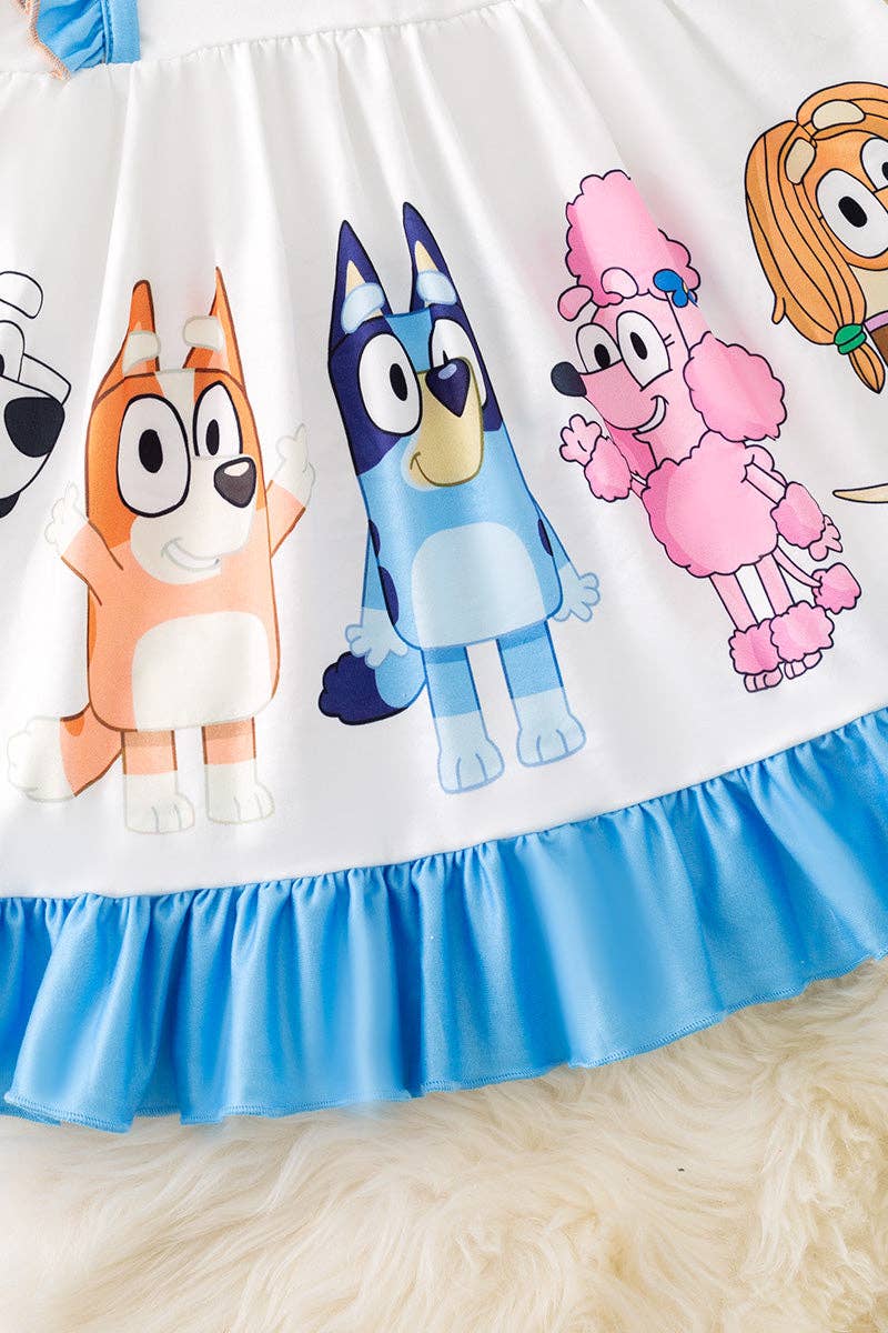Bluey Themed Girls Dress