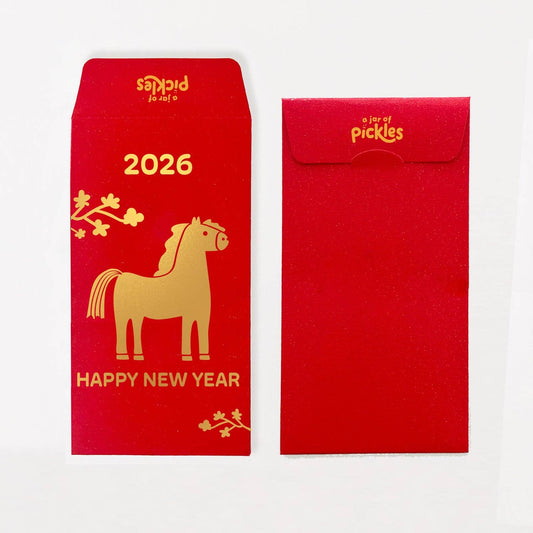 Lunar New Year Horse Red Envelope Set of 3