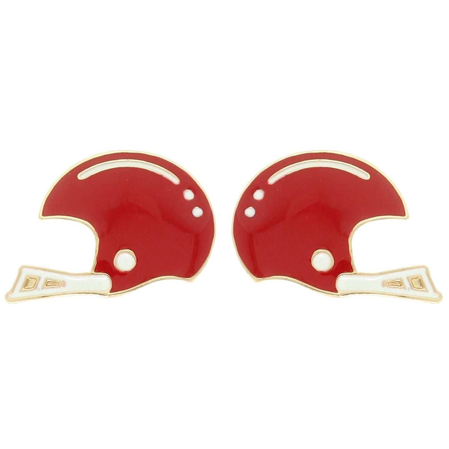 Game Day Style Enamel Football Helmet Stud Earrings