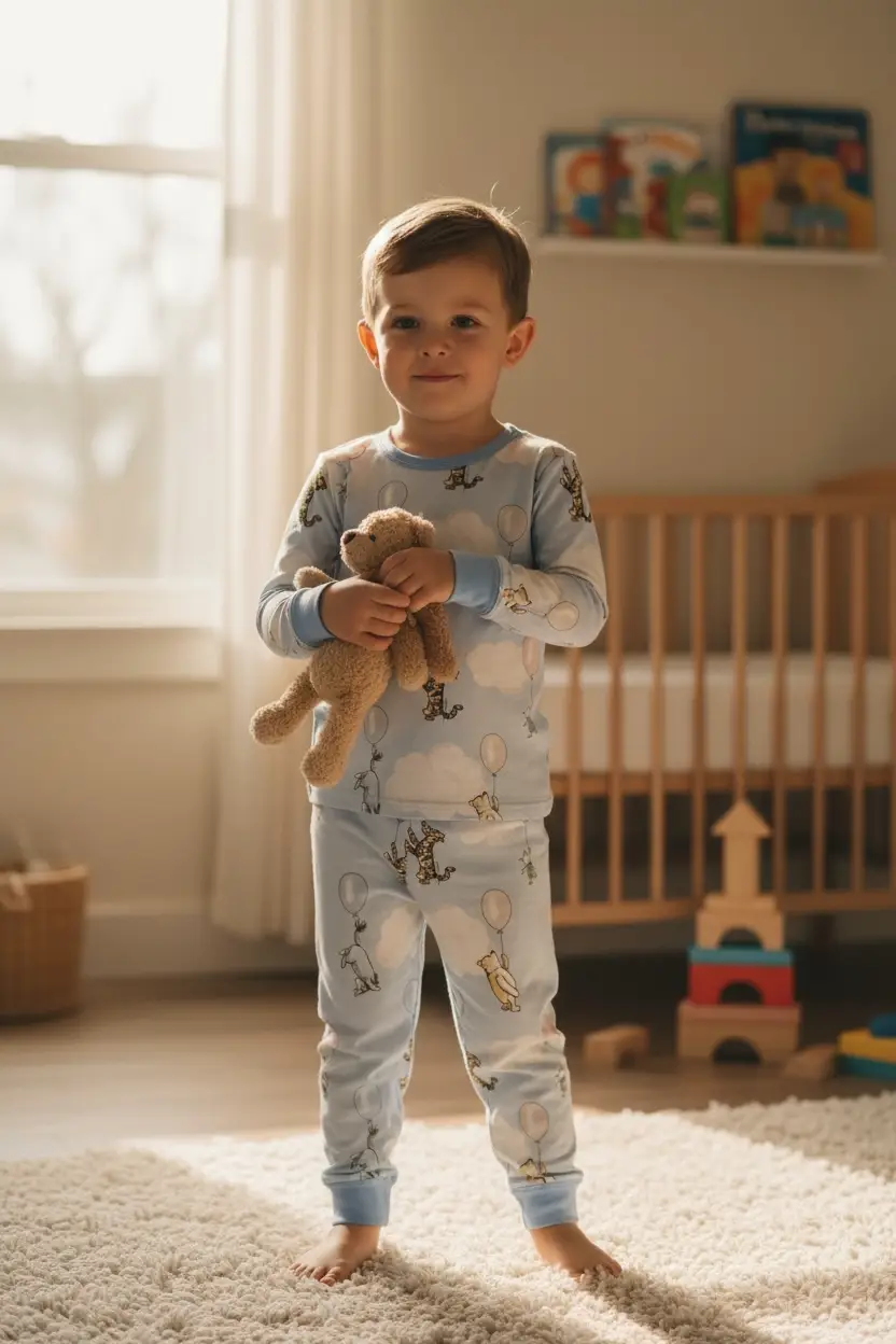 Max and Pippa - Classic Pooh Bamboo 2 Piece Pajama Set